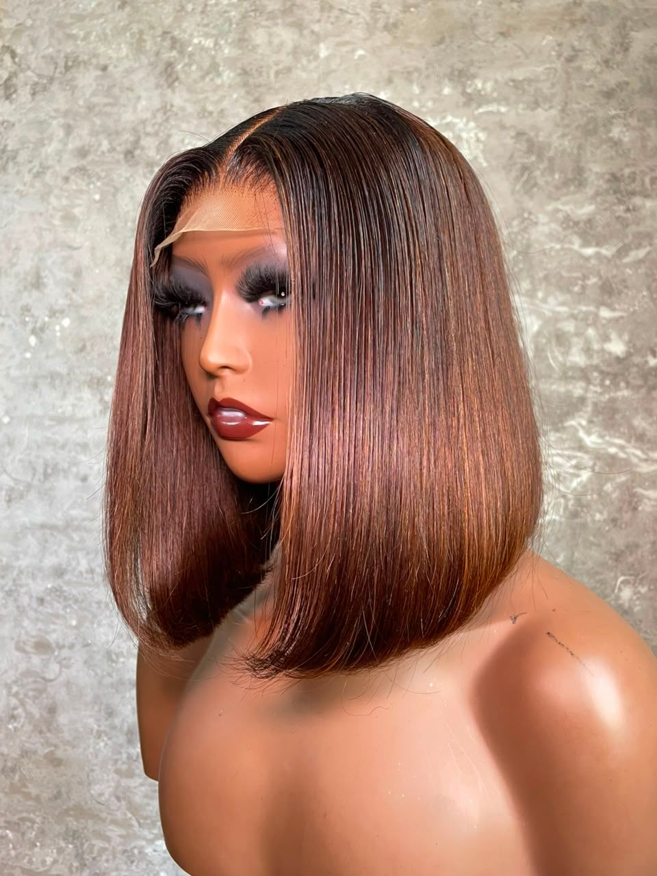 12" 4×4 Swiss Lace Closure Bob Wig