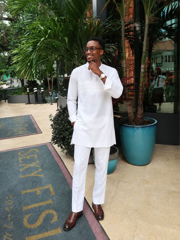 Off White Male Khaftan Set